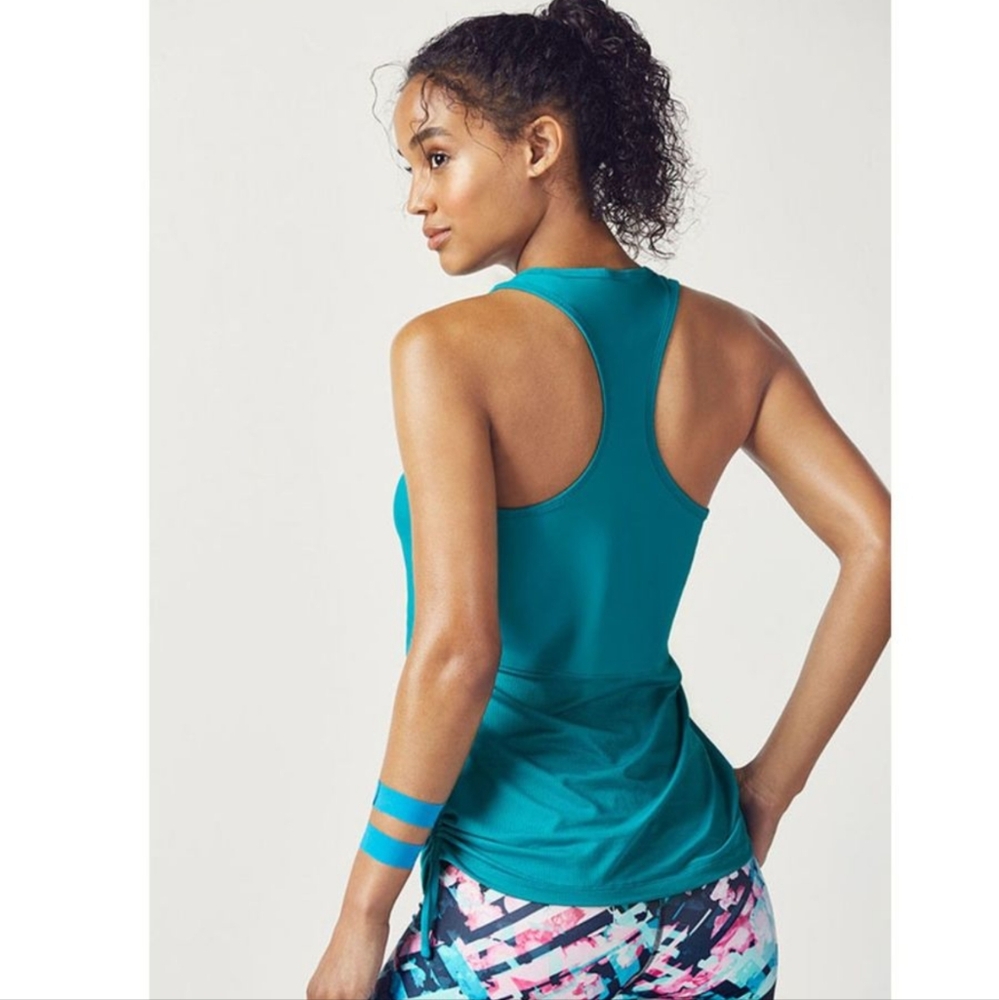 Fabletics Teal Racerback Tank Top - Picture 2 of 9